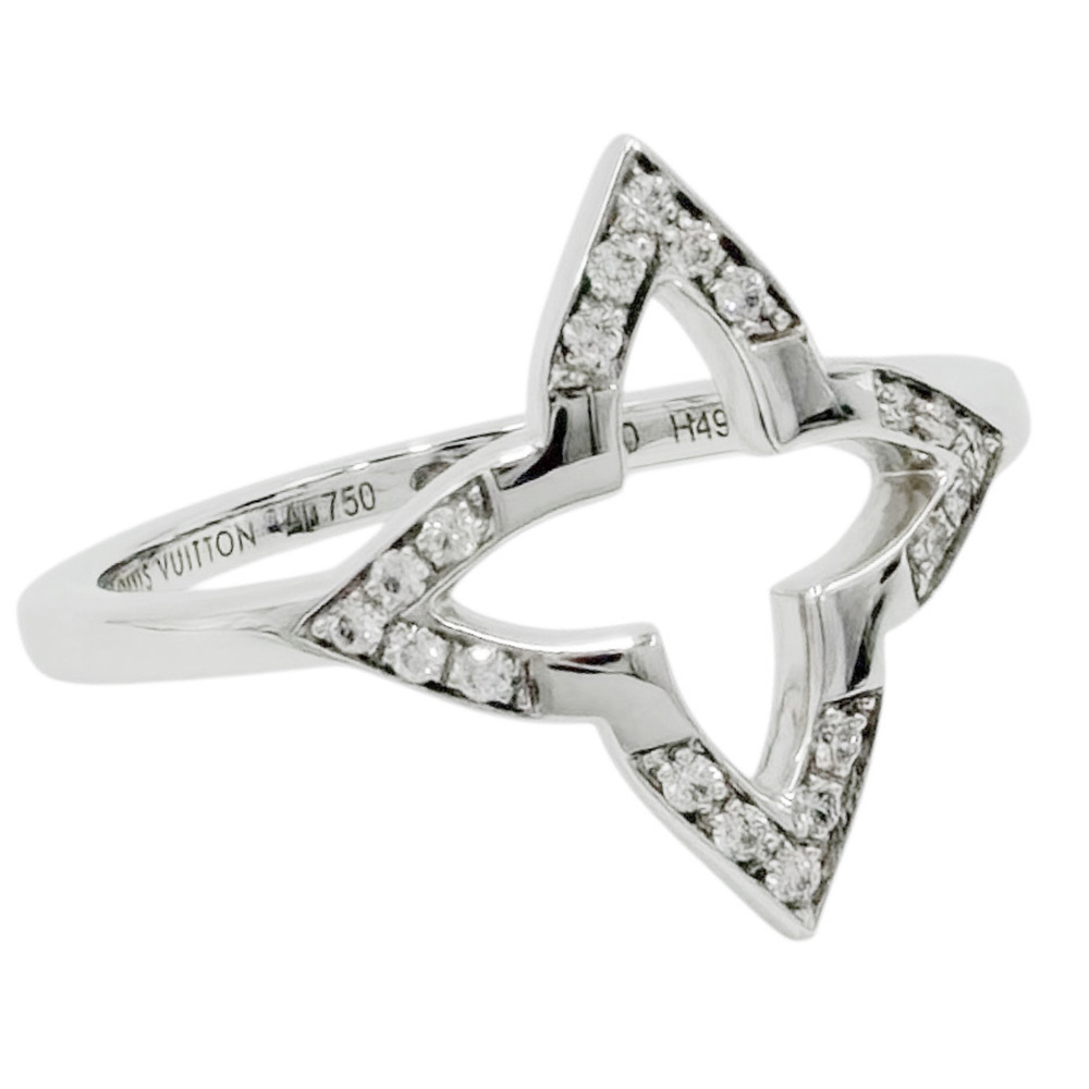 LOUIS VUITTON 18k Silver Diamond Ring